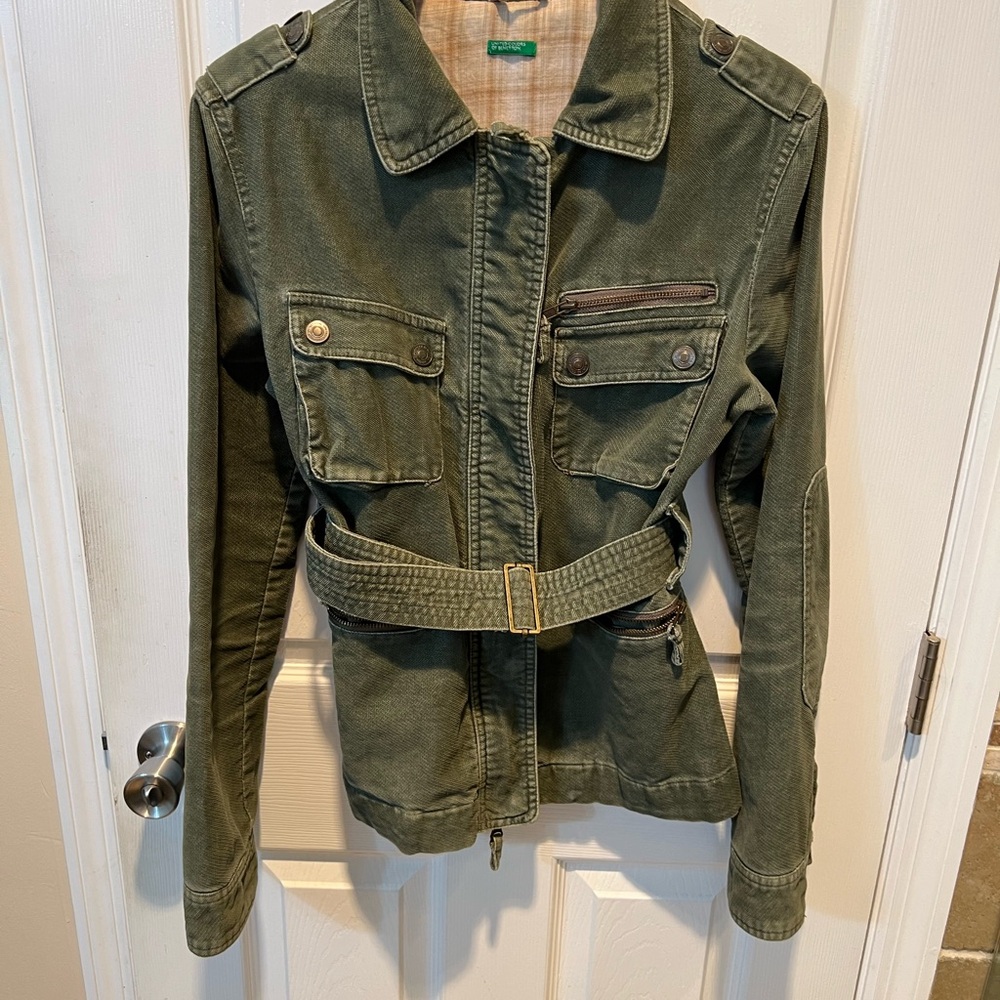 United Colors Of Benetton Olive Utility Jacket